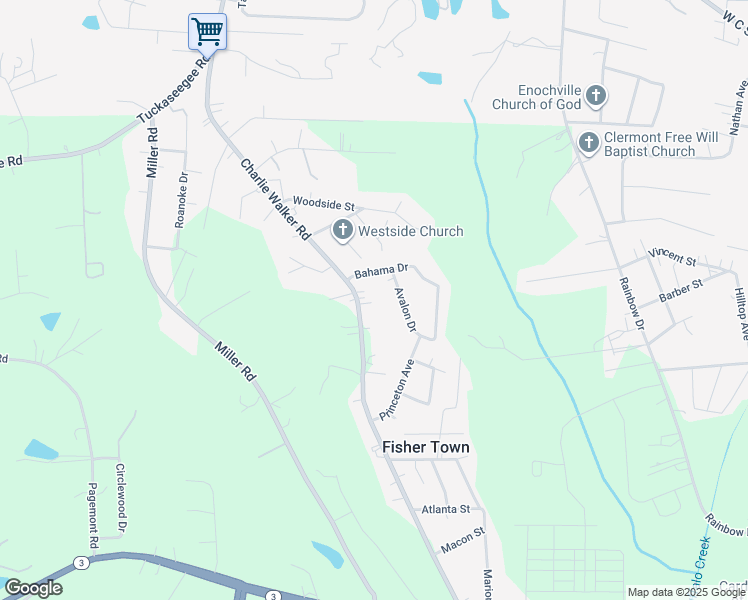 map of restaurants, bars, coffee shops, grocery stores, and more near 6157 Avalon Drive in Kannapolis