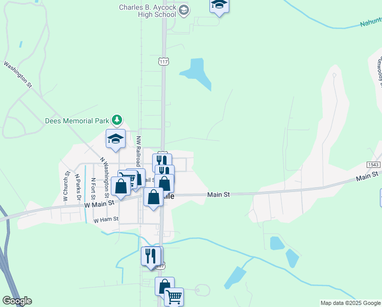 map of restaurants, bars, coffee shops, grocery stores, and more near 303 East Musgrave Street in Pikeville
