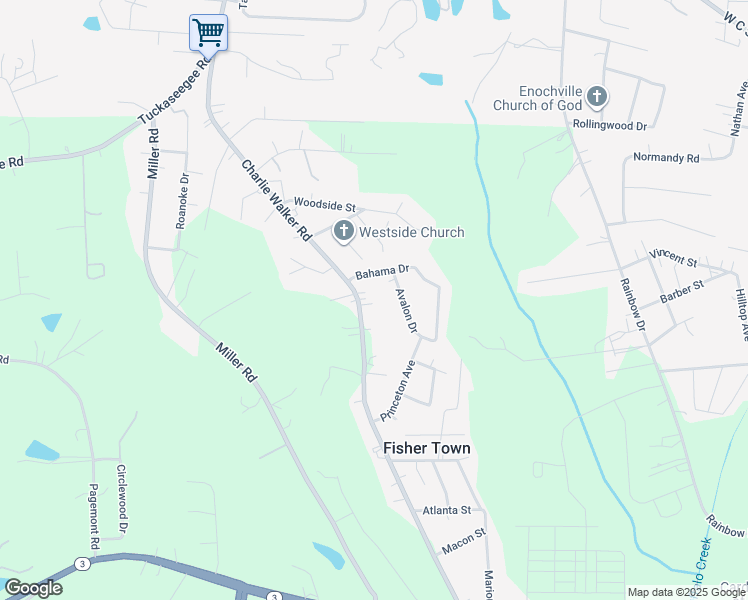 map of restaurants, bars, coffee shops, grocery stores, and more near 6157 Avalon Drive in Kannapolis