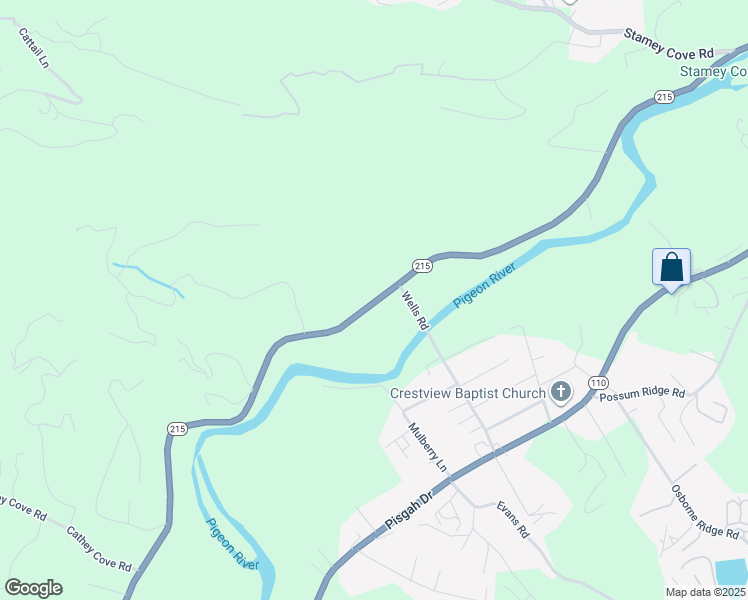 map of restaurants, bars, coffee shops, grocery stores, and more near 3288 Old River Road in Canton