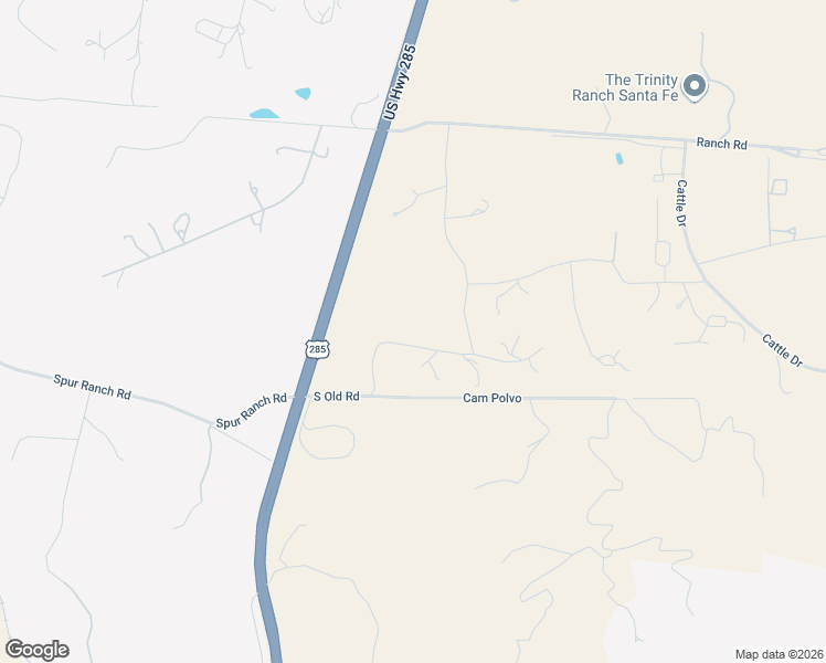 map of restaurants, bars, coffee shops, grocery stores, and more near 37 South Old Road in Lamy