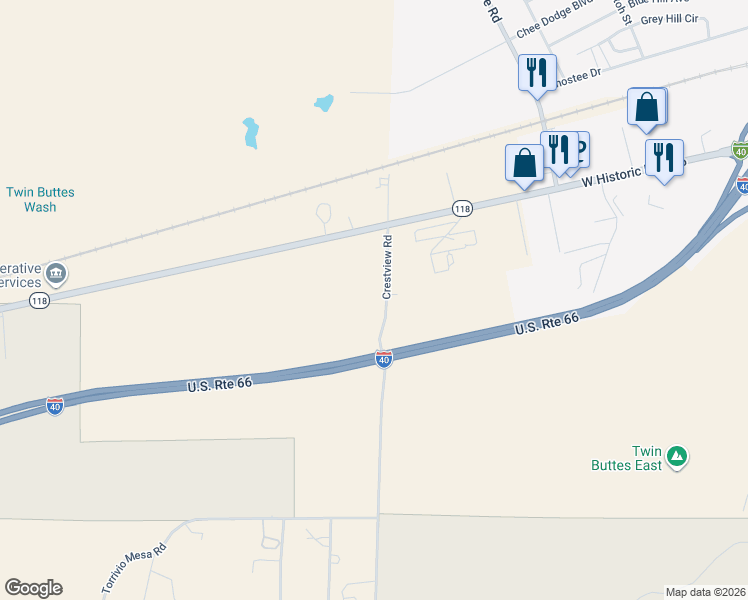 map of restaurants, bars, coffee shops, grocery stores, and more near Crestview Road in McKinley