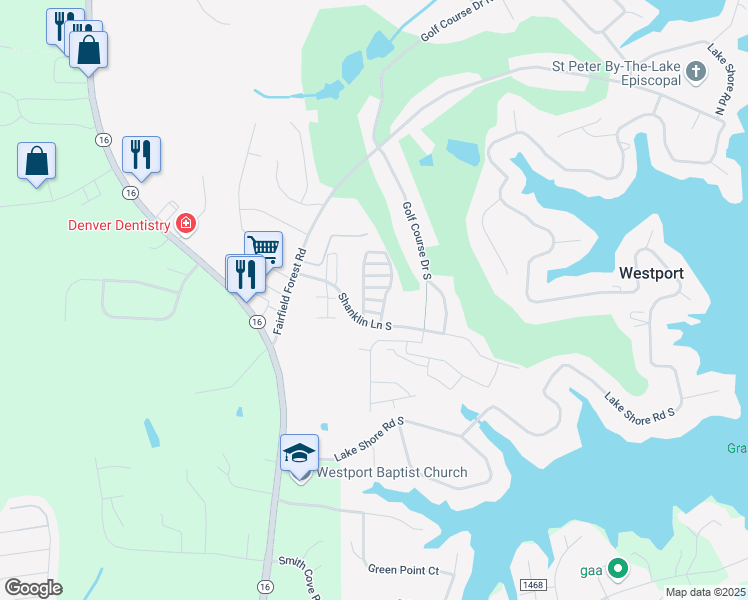 map of restaurants, bars, coffee shops, grocery stores, and more near Gallery Drive in Denver