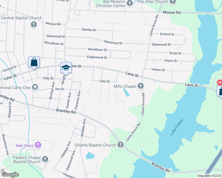 map of restaurants, bars, coffee shops, grocery stores, and more near 530 Annex Street in Kannapolis