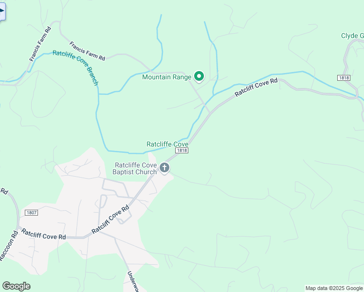 map of restaurants, bars, coffee shops, grocery stores, and more near 1505 Ratcliff Cove Road in Waynesville