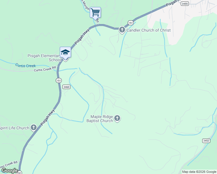 map of restaurants, bars, coffee shops, grocery stores, and more near 125 Medford Branch Road in Candler