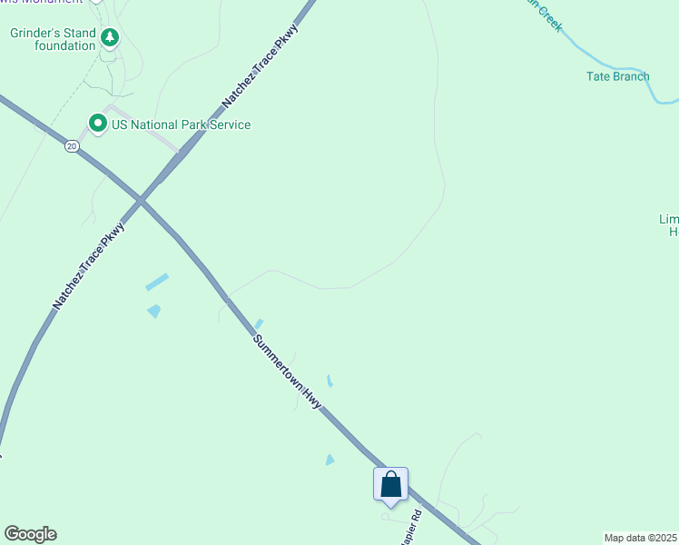 map of restaurants, bars, coffee shops, grocery stores, and more near 2645 Summertown Highway in Hohenwald