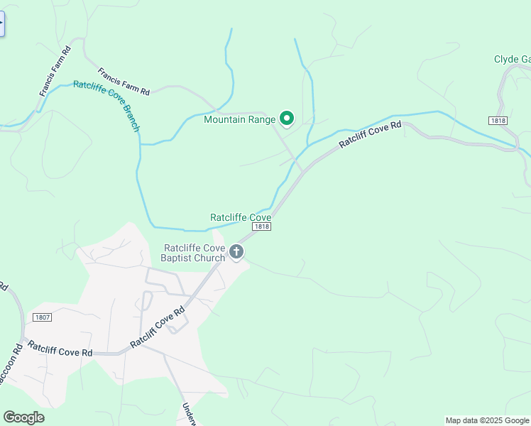map of restaurants, bars, coffee shops, grocery stores, and more near 1505 Ratcliff Cove Road in Waynesville