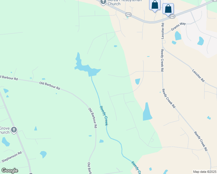 map of restaurants, bars, coffee shops, grocery stores, and more near 60 Grassy Ridge Court in Four Oaks