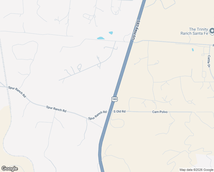 map of restaurants, bars, coffee shops, grocery stores, and more near 28671 US Highway 285 in Lamy
