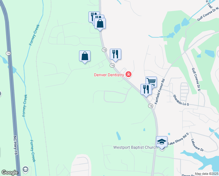 map of restaurants, bars, coffee shops, grocery stores, and more near 7668 Old Post Road in Denver