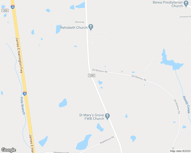 map of restaurants, bars, coffee shops, grocery stores, and more near 7489 Raleigh Road in Benson