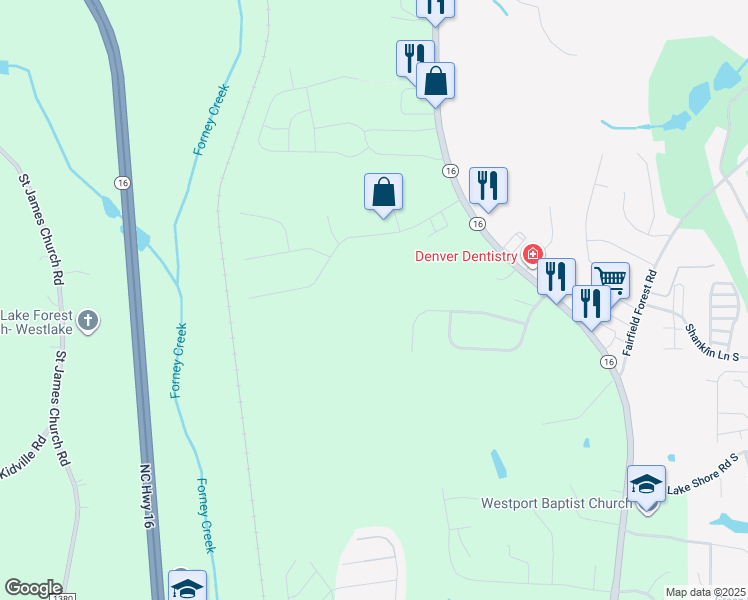 map of restaurants, bars, coffee shops, grocery stores, and more near Old Post Road in Denver