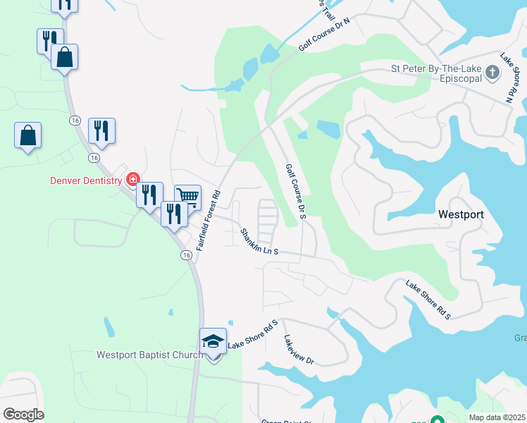 map of restaurants, bars, coffee shops, grocery stores, and more near 2609 Eight Iron Drive in Denver