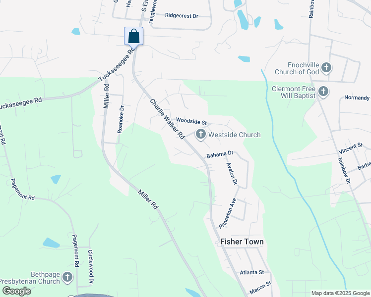 map of restaurants, bars, coffee shops, grocery stores, and more near 6237 Charlie Walker Road in Kannapolis