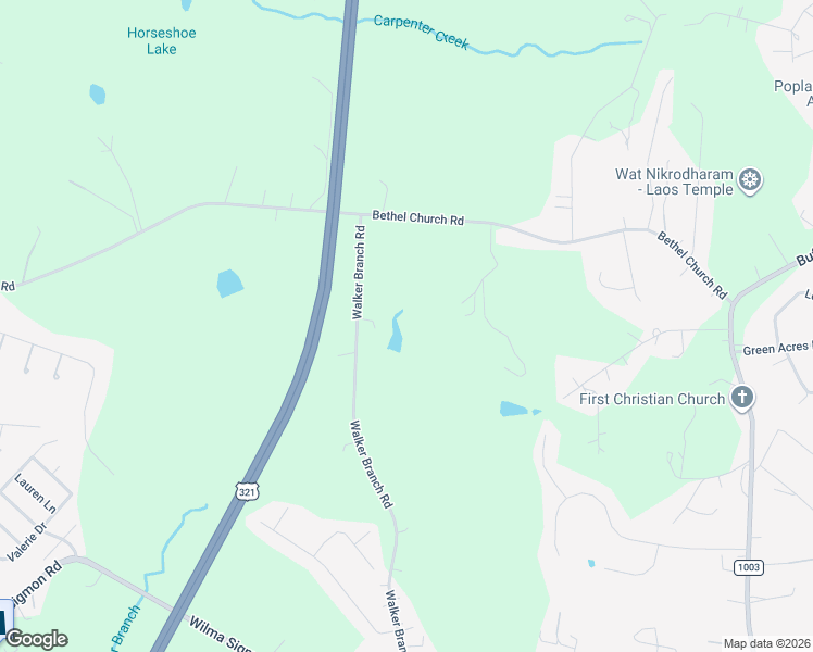 map of restaurants, bars, coffee shops, grocery stores, and more near 1108 Walker Branch Road in Lincolnton
