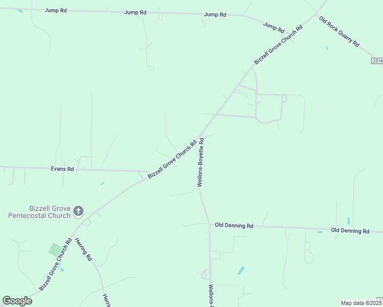 map of restaurants, bars, coffee shops, grocery stores, and more near 4199 Bizzell Grove Church Road in Princeton