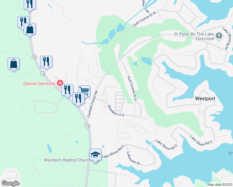map of restaurants, bars, coffee shops, grocery stores, and more near 7520 Fairway Villa Circle in Denver