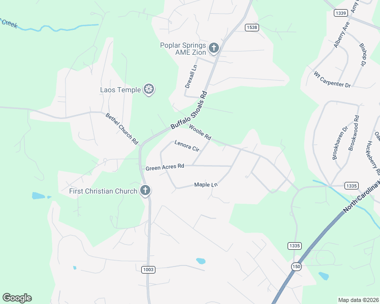 map of restaurants, bars, coffee shops, grocery stores, and more near 1716 Lenora Circle in Lincolnton