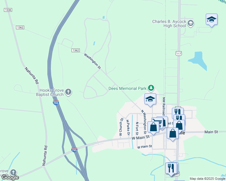 map of restaurants, bars, coffee shops, grocery stores, and more near 103 Collingwood Drive in Pikeville