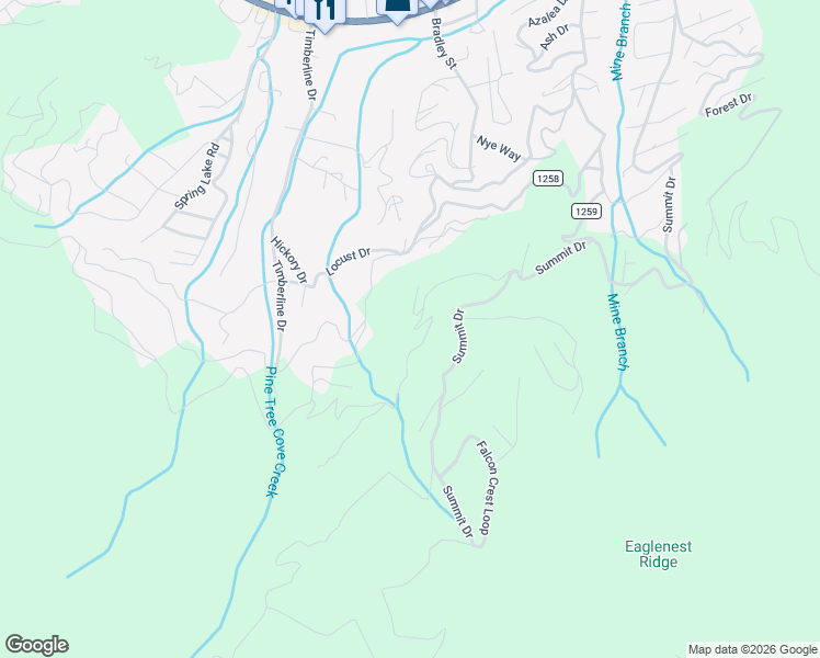 map of restaurants, bars, coffee shops, grocery stores, and more near 288 Robin Roost Road in Maggie Valley