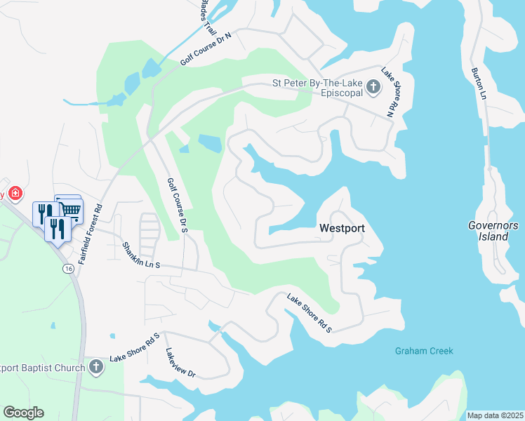 map of restaurants, bars, coffee shops, grocery stores, and more near 3581 Lake Shore Road South in Denver