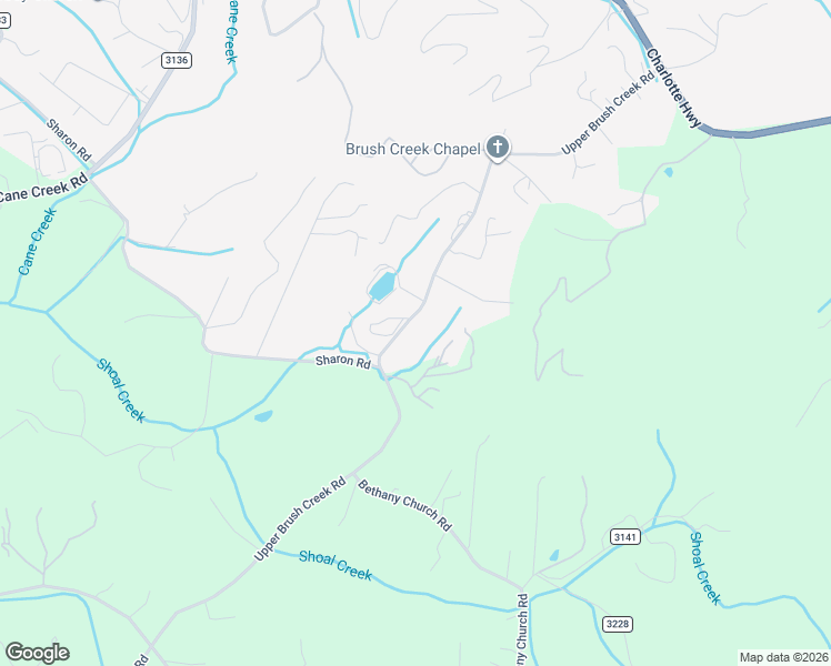 map of restaurants, bars, coffee shops, grocery stores, and more near 1213 Upper Brush Creek Road in Fairview