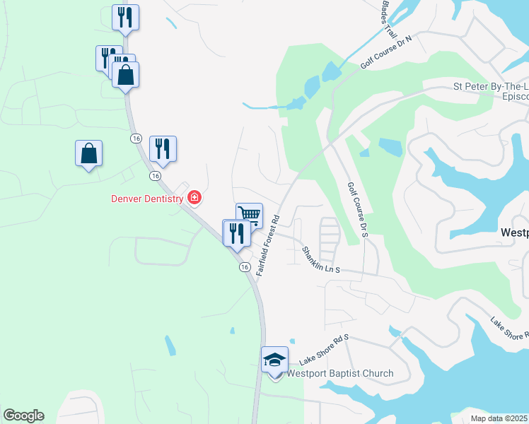map of restaurants, bars, coffee shops, grocery stores, and more near 7837 Fairfield Forest Road in Denver