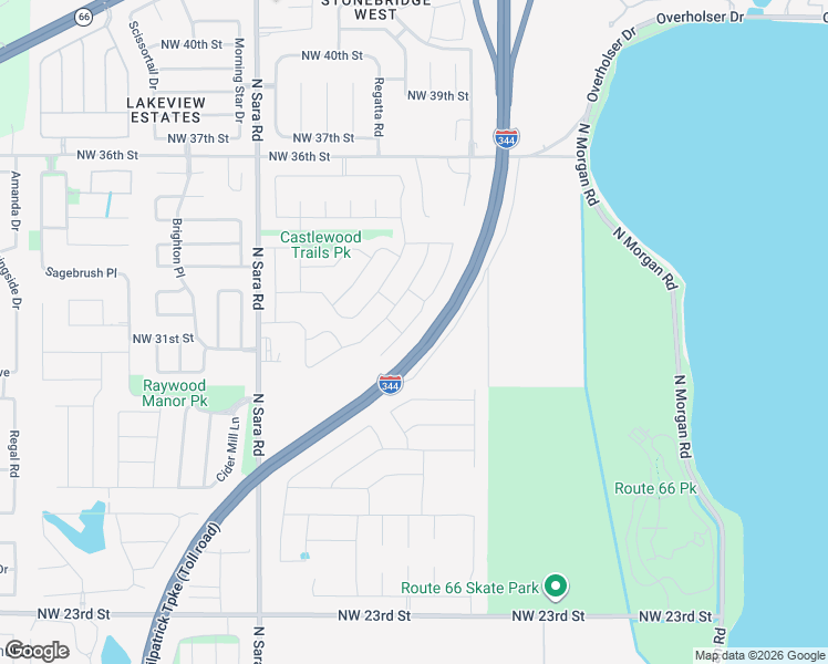 map of restaurants, bars, coffee shops, grocery stores, and more near 1952-2624 John Kilpatrick Turnpike in Yukon