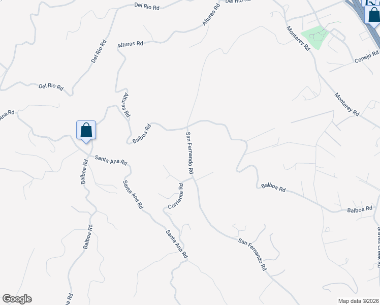 map of restaurants, bars, coffee shops, grocery stores, and more near 2555 San Fernando Road in Atascadero