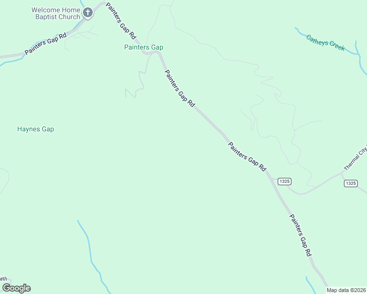 map of restaurants, bars, coffee shops, grocery stores, and more near 2921 Painters Gap Road in Union Mills