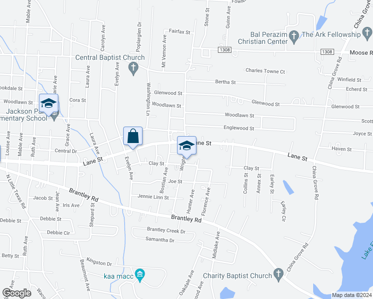 map of restaurants, bars, coffee shops, grocery stores, and more near 2125 Stephen Court in Kannapolis