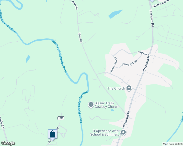 map of restaurants, bars, coffee shops, grocery stores, and more near 1903 River Road in Lincolnton