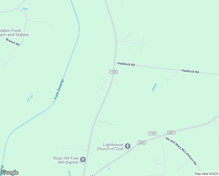 map of restaurants, bars, coffee shops, grocery stores, and more near State Road 1725 in Greenville