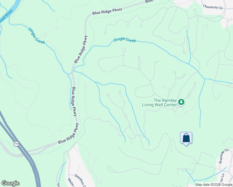 map of restaurants, bars, coffee shops, grocery stores, and more near Upperfell Court in Asheville