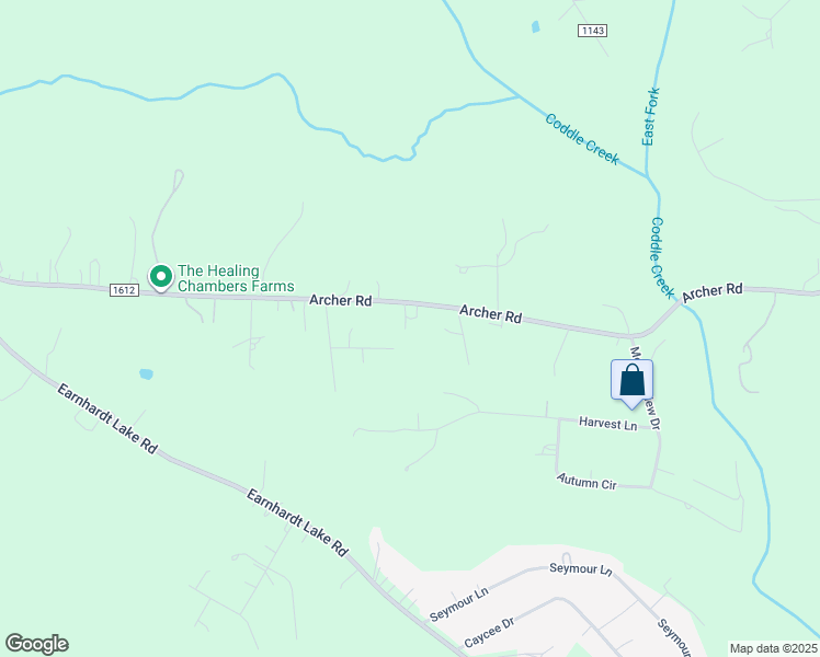 map of restaurants, bars, coffee shops, grocery stores, and more near 10001 Archer Road in Davidson