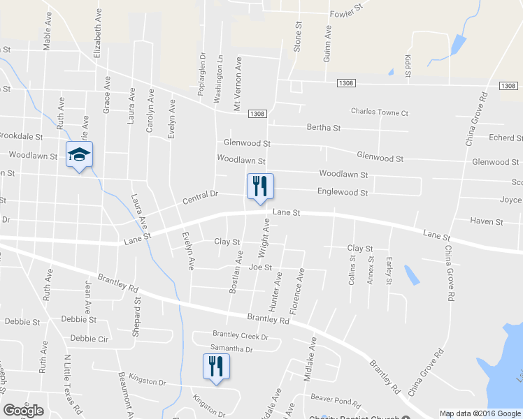map of restaurants, bars, coffee shops, grocery stores, and more near 2011 Lane Street in Kannapolis