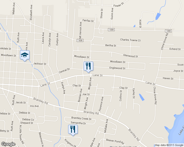 map of restaurants, bars, coffee shops, grocery stores, and more near 602 Wright Avenue in Kannapolis