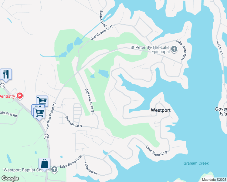 map of restaurants, bars, coffee shops, grocery stores, and more near 3687 Lake Shore Road South in Denver