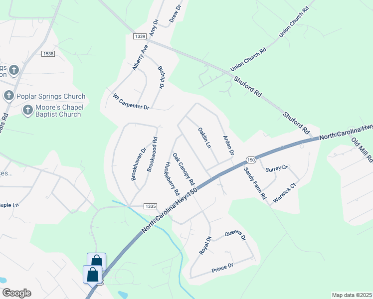 map of restaurants, bars, coffee shops, grocery stores, and more near 1471 Arden Drive in Lincolnton