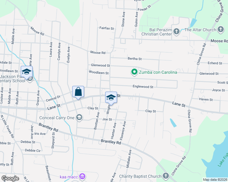 map of restaurants, bars, coffee shops, grocery stores, and more near 602 Wright Avenue in Kannapolis