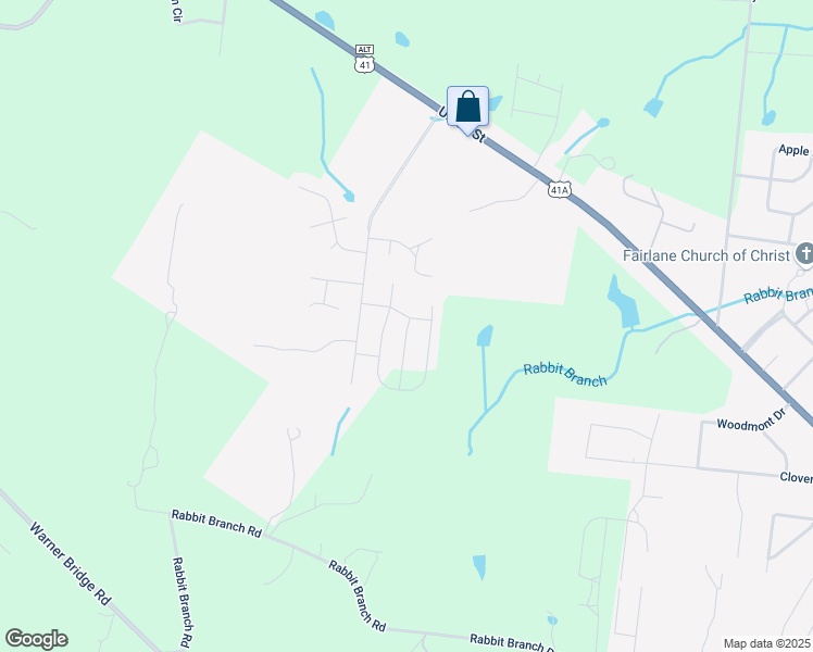 map of restaurants, bars, coffee shops, grocery stores, and more near 110 Annas Way in Shelbyville