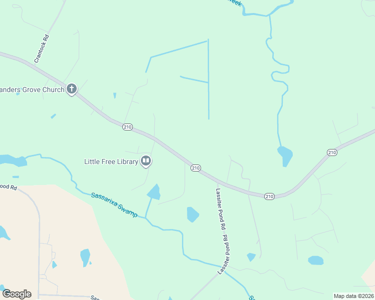 map of restaurants, bars, coffee shops, grocery stores, and more near 6376 North Carolina 210 in Smithfield