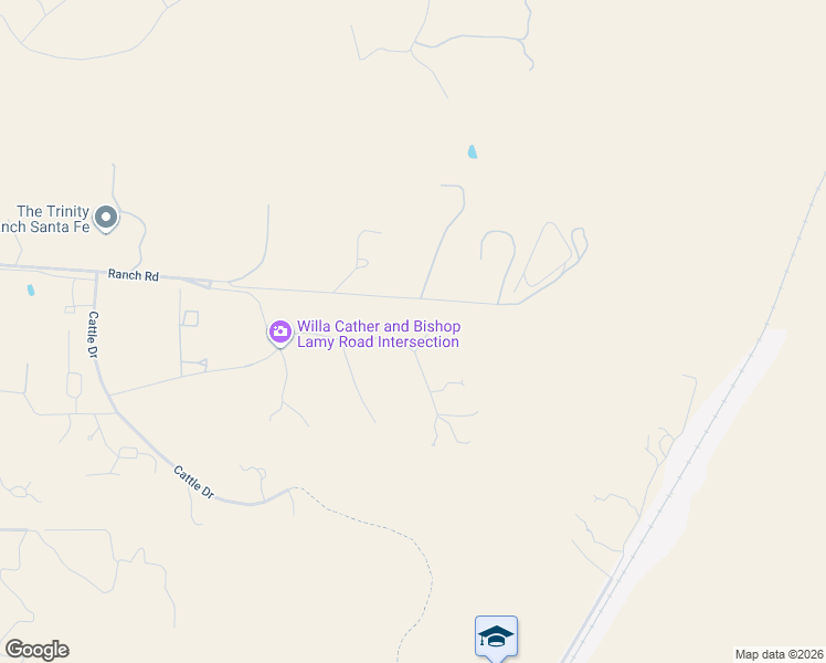 map of restaurants, bars, coffee shops, grocery stores, and more near 125 Bishop Lamy Road in Lamy