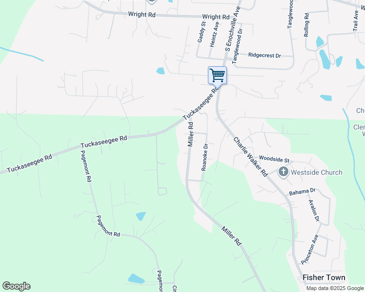 map of restaurants, bars, coffee shops, grocery stores, and more near 6423 Miller Road in Kannapolis