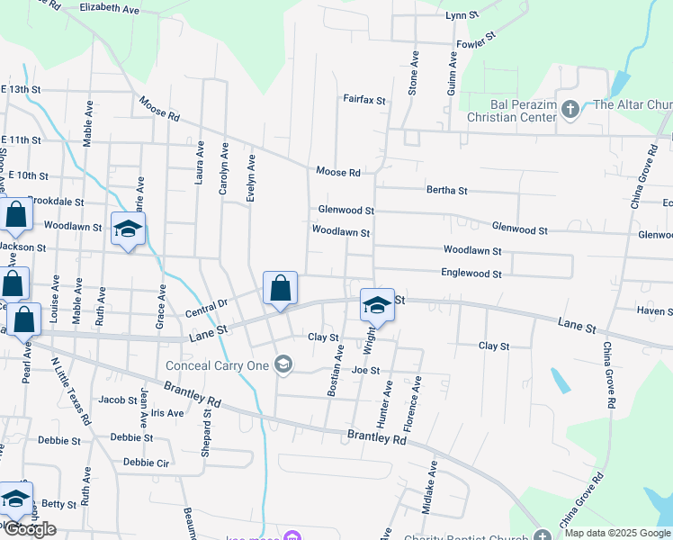 map of restaurants, bars, coffee shops, grocery stores, and more near 801 Bostian Avenue in Kannapolis