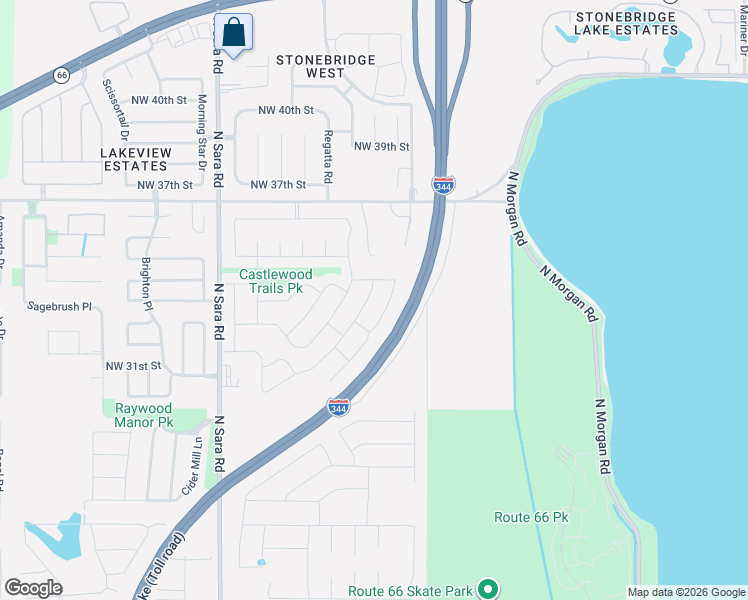 map of restaurants, bars, coffee shops, grocery stores, and more near 3444 Pagoda Pead Drive in Yukon