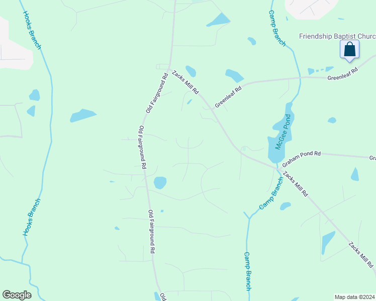 map of restaurants, bars, coffee shops, grocery stores, and more near Hillview Drive in Johnston County