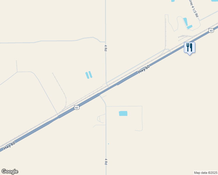 map of restaurants, bars, coffee shops, grocery stores, and more near County Road 4 in Gray County
