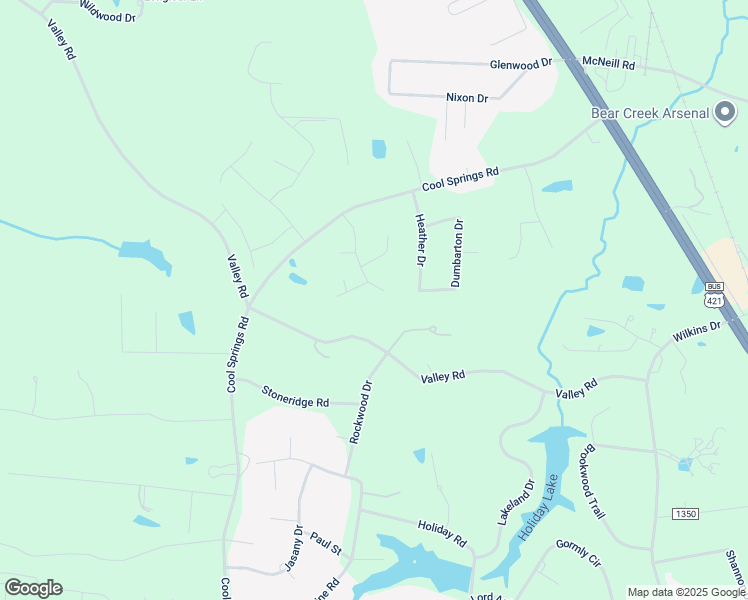 map of restaurants, bars, coffee shops, grocery stores, and more near 2713 Charwood Place in Sanford